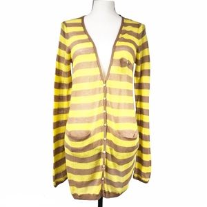 Anthropologie Moth stripe lightweight cardigan